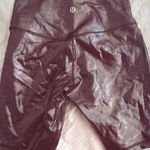 lululemon athletica Shimmering Burgundy Bike Shorts